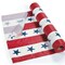 Patriotic Red, White & Blue Disposable Plastic Tablecloth Roll 40" x 100 ft.